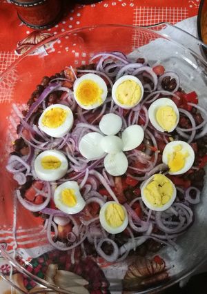 Una foto de Ensalada de porotos