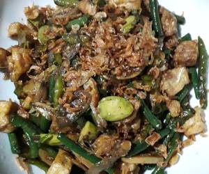 Siap Saji Tumis kacang panjang mix tempe,tahu,teri,pete Lezat Mantap