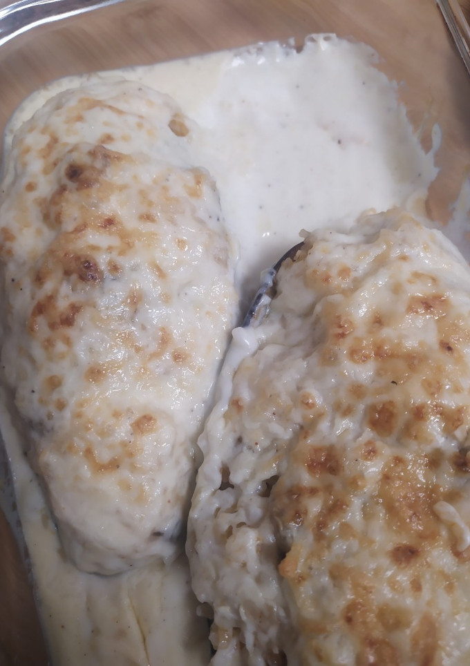 Una foto de Berenjenas rellenas de arroz con bechamel