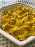 Purée de pommes de terre au gingembre, ail, curcuma et coriandre