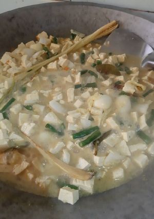 Foto resep Sayur santan tahu + telur puyuh