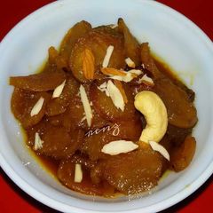 A picture of Shakar kand ka Meetha/Sweet potato Chaps 🍠.