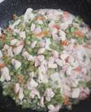 Pechuga y verduras en crema de leche 😋