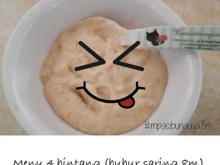 Langkah Gampang Membikin Resep Menu 4 bintang (bubur saring ayam tempe sayuran 8m+) yang Enak Banget Anti Ribet, Lezat Sekali