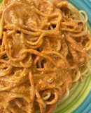 Pasta con salsa rosada