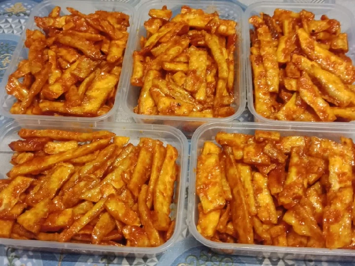 Langkah Gampang Membikin Resep Keripik singkong pedas manis yang Sempurna Anti Ribet, Sempurna