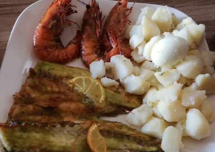 Lubina fresca al horno