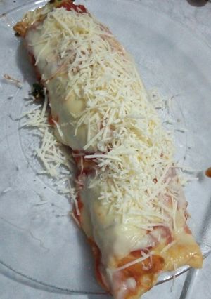 Una foto de Canelones de pollo y acelga