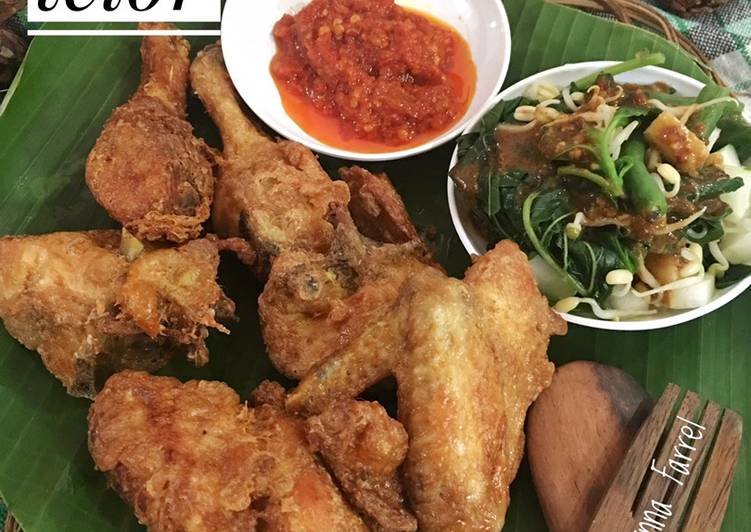 Cara mudah Membuat Ayam goreng telor, Sempurna