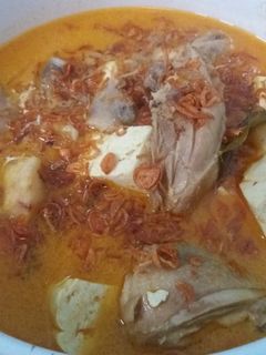 Foto resep Lontong Kare ayam tahu