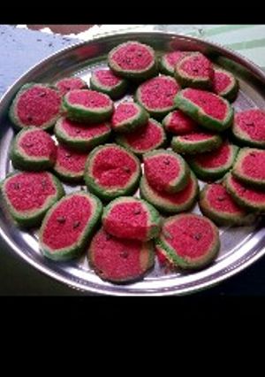 A picture of Watermelon cookies.