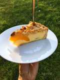 Pfisich-Pudding-Streuselkuchen