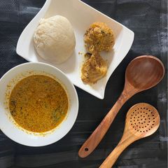 A picture of Nnamani Pork and Egusi Soup.
