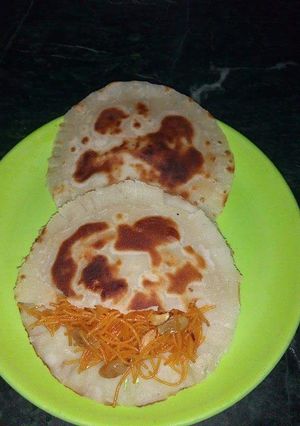 A picture of Sweet stuffed vermicelli Rice flour Paratha.