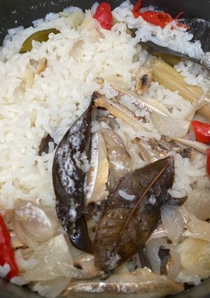 Foto resep Nasi liwet teri (ricecooker)