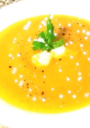Una foto de Crema de calabaza 🎯Sin azúcar🎯