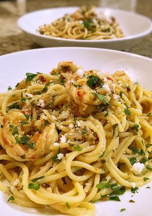 A picture of Shrimp scampi.