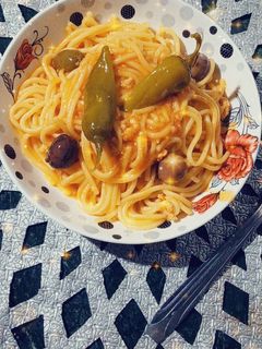 صورة لوصفة سباغيتي صوص حمراء