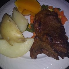 A picture of Fried Rump steak.