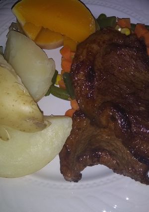 A picture of Fried Rump steak.