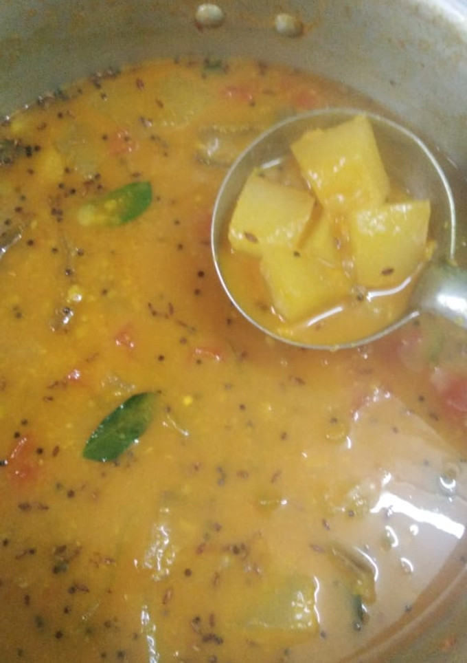 பூசணிக்காய் சாம்பார் செய்முறை முக்கிய புகைப்படம்