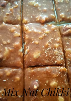 A picture of Mix nuts Chikki.