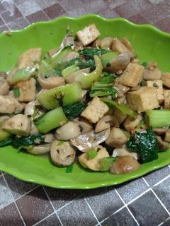 Foto resep Tumis tahu jamur pakcoy