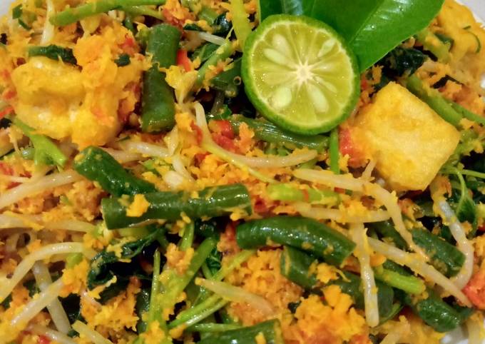 Anti Ribet, Buat Urap sayur sambal Tahu Enak Dan Mudah