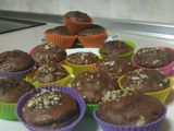 Magdalenas de chocolate y plátano saludables