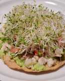 Tostadas de pescado a la mexicana