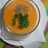 Butternut soup with chia seeds toppings