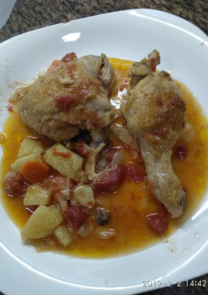 Una foto de Pollo a la cerveza