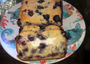 The New Way Serving Recipe Cream cheese stuffed blueberry loaf Most Delicious