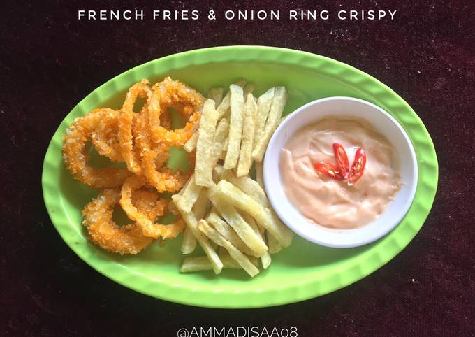 French Fries & Onion Ring Crispy foto resep utama