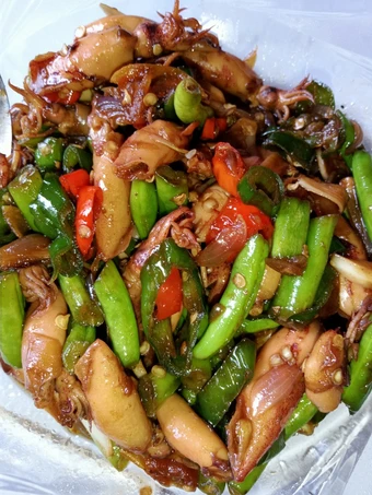 Cara Mudah Menyiapkan Resep Oseng cumi asin buncis yang Uenak Anti Ribet, Mantap Sekali