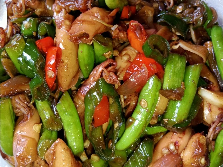 Cara Mudah Menyiapkan Resep Oseng cumi asin buncis yang Uenak Anti Ribet, Mantap Sekali