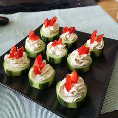 A picture of Cucumber bites.