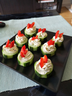 A picture of Cucumber bites.