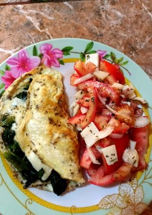 Una foto de Omellette de Queso y Acelga