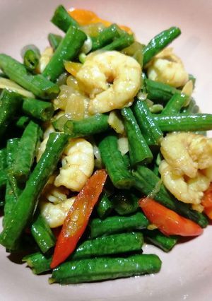 Foto resep Tumis Udang Kacang Panjang