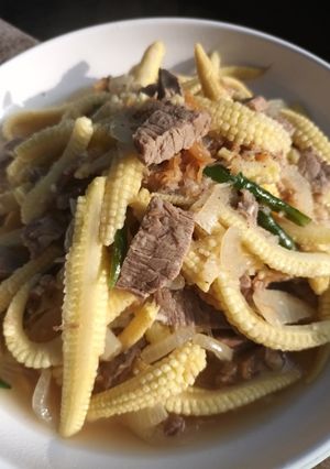 Foto resep Tumis putren (jagung baby)