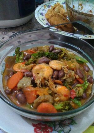Foto resep Tumis udang sayur pelangi