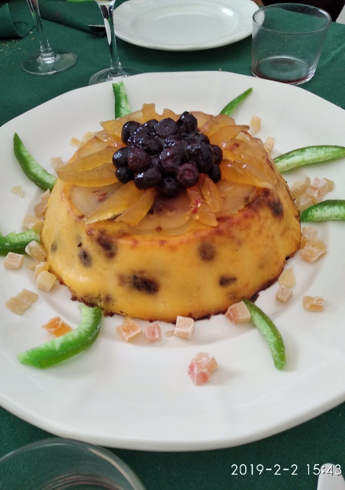 Una foto de Puding de limón y frutos secos