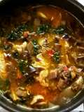Banana Flower, Kale, and Chicken in Soto Soup