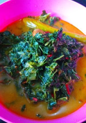 Foto resep Daun Singkong Bumbu santan kuning