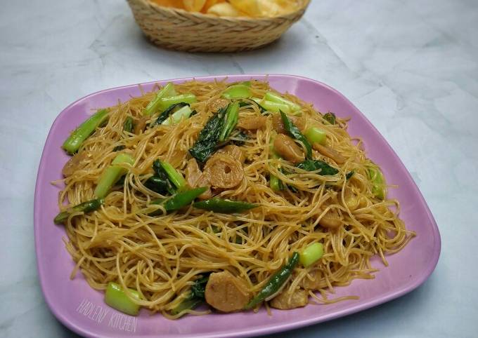 Resep Bihun Goreng Caisim Bakso Anti Gagal