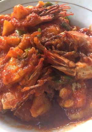 Foto resep Udang asam manis (tanpa saos tomat botol dan tepung maizena)