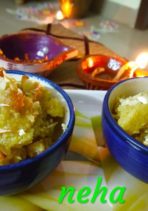 A picture of Bottlegourd/Lauki healthy  Halwa 😋.