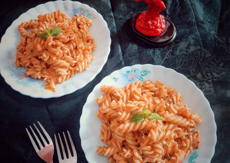 Recipe of Tasty Fusion Pink Pasta