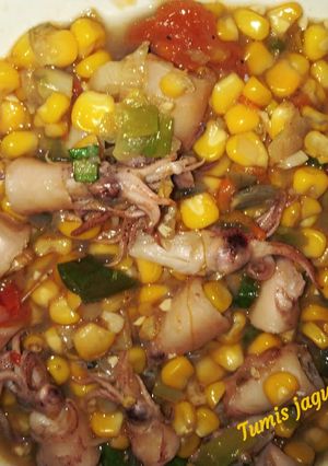 Foto resep Tumis jagung cumi asin